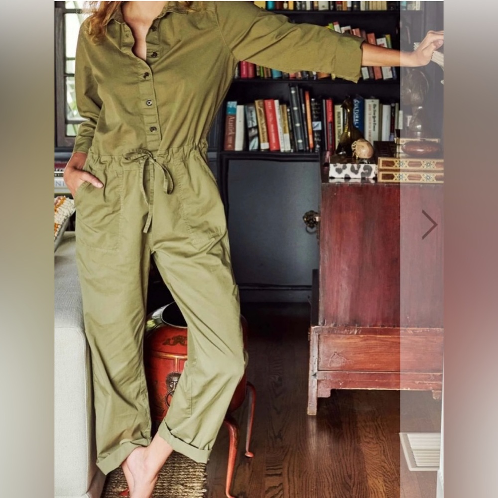 SUNDRY LONG SLEEVE JUMPSUIT/ Army Green
